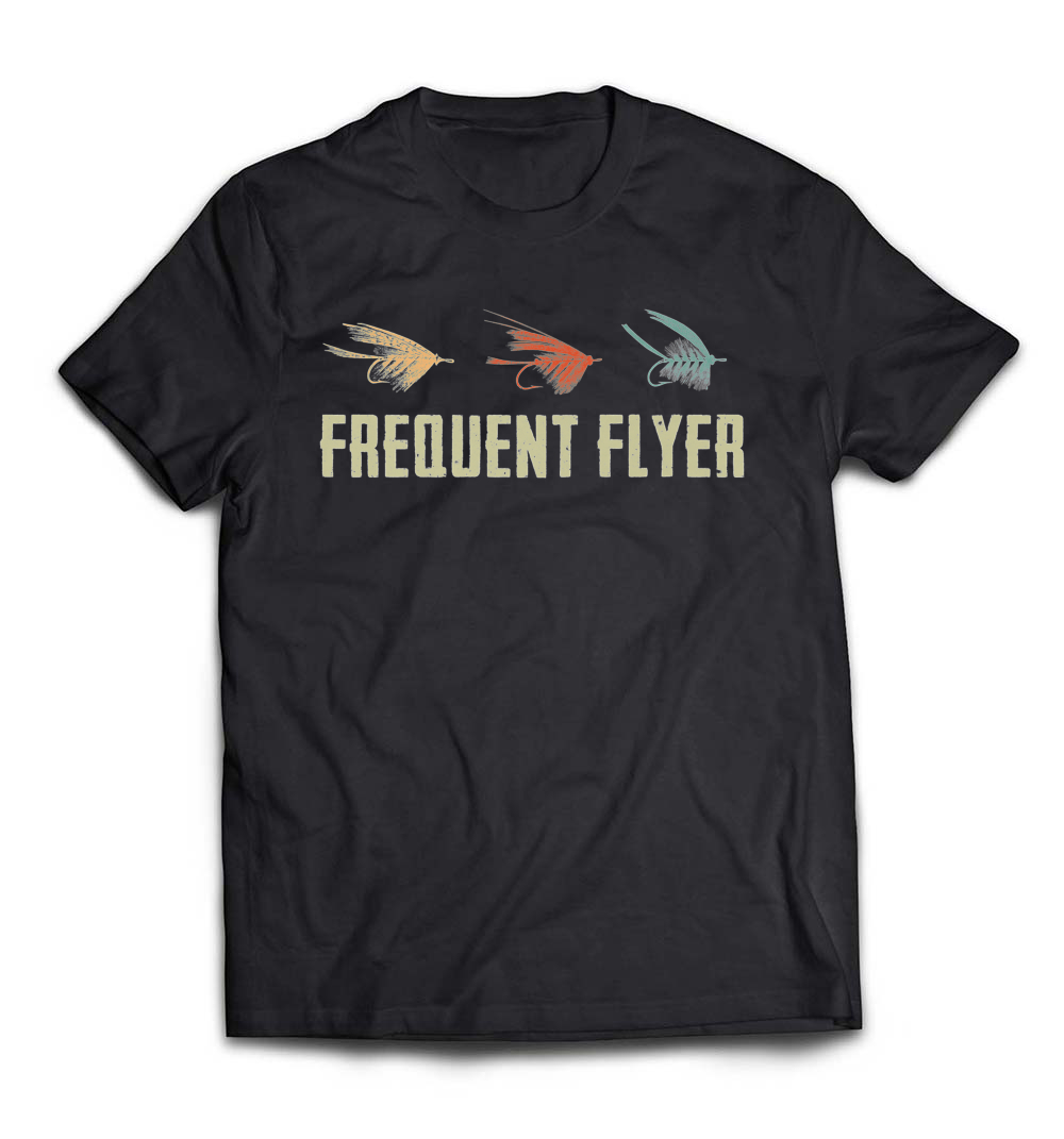 Funny Fly Fishing Frequent Flyer T-Shirt: A Humorous Tribute for Anglers